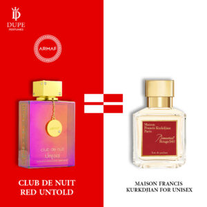 CLUB DE NUIT RED UNTOLD 100ML EDP Dupe Baccarat Rouge 540 By Maison Francis Kurkdjian
