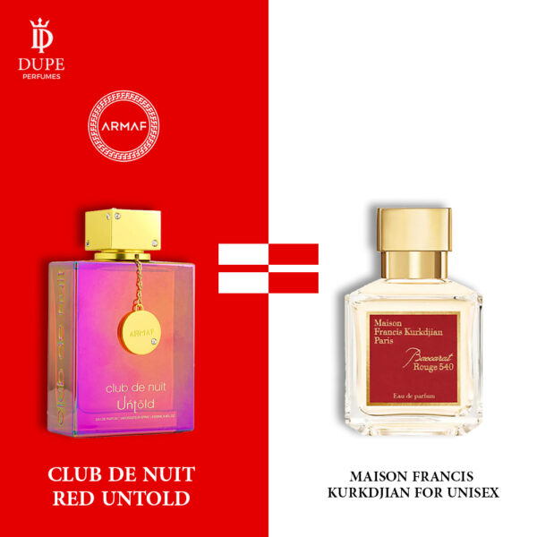 CLUB DE NUIT RED UNTOLD 100ML EDP Dupe Baccarat Rouge 540 By Maison Francis Kurkdjian