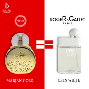 Armaf Marjan Gold EDP 100ML Dupe Roger & Gallet Open White