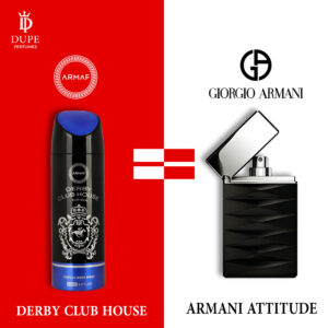 ARMAF DERBY CLUB HOUSE PERFUME SPRAY 200ML DUPE Armani Attitude