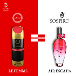 ARMAF LE FEMME FOR (W) PERFUME SPRAY 200ML DUPE scada's Cherry in the Air and Sospiro's Erba Pura