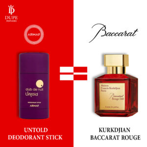 CLUB DE NUIT UNTOLD DEODORANT STICK DUPE Maison Francis Kurkdjian Baccarat Rouge 540
